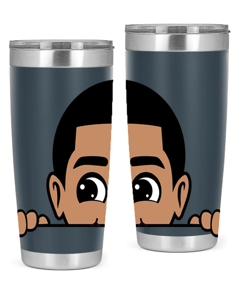 peekaboo boy 17#- black men - boys- tumbler