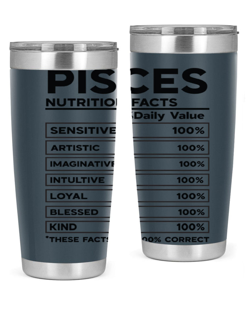 pisces Nutrition Facts 367#- zodiac- Tumbler