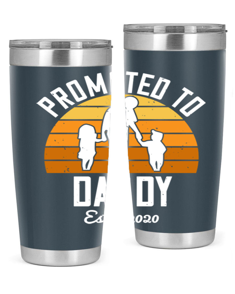 promoted to daddy est 187#- fathers day- Tumbler