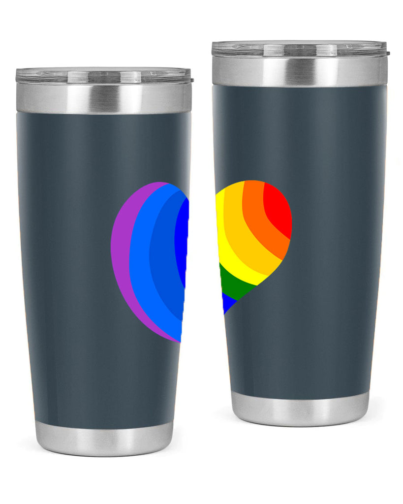 rainbow heart wavy 7#- lgbt- Tumbler