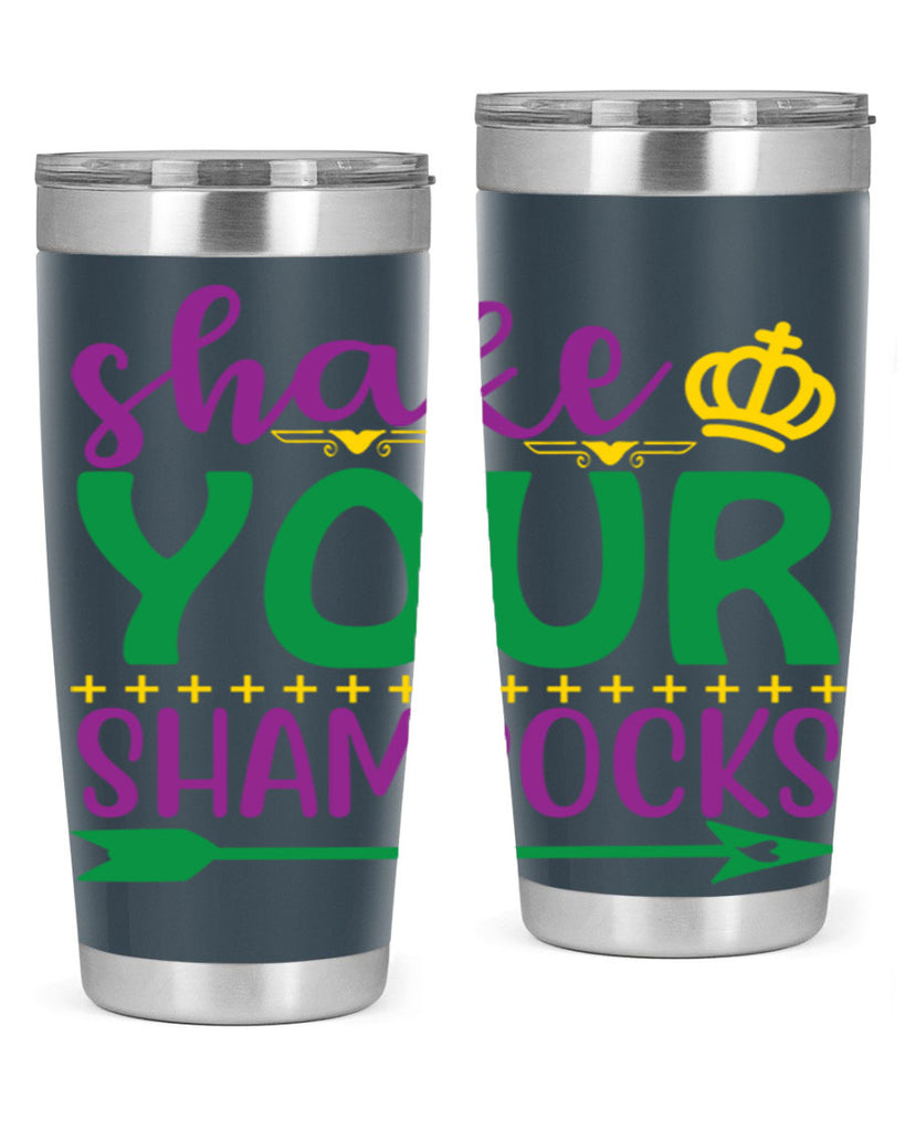 shake your shamrocks 2#- mardi gras- Tumbler