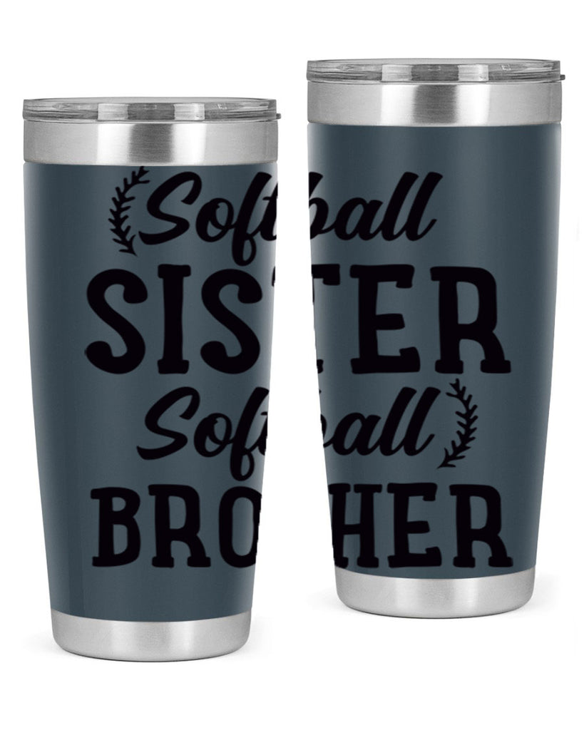 softball sister softball brother 2273#- softball- Tumbler