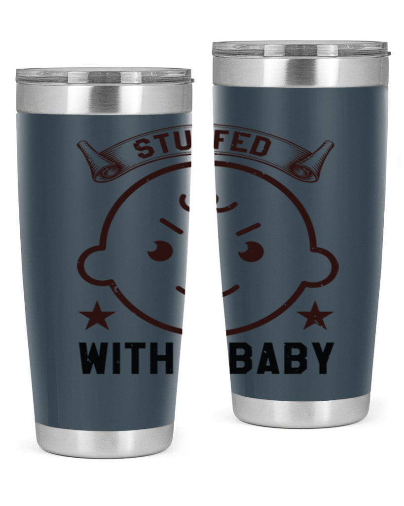 stuffed with a baby Style 14#- baby shower- tumbler