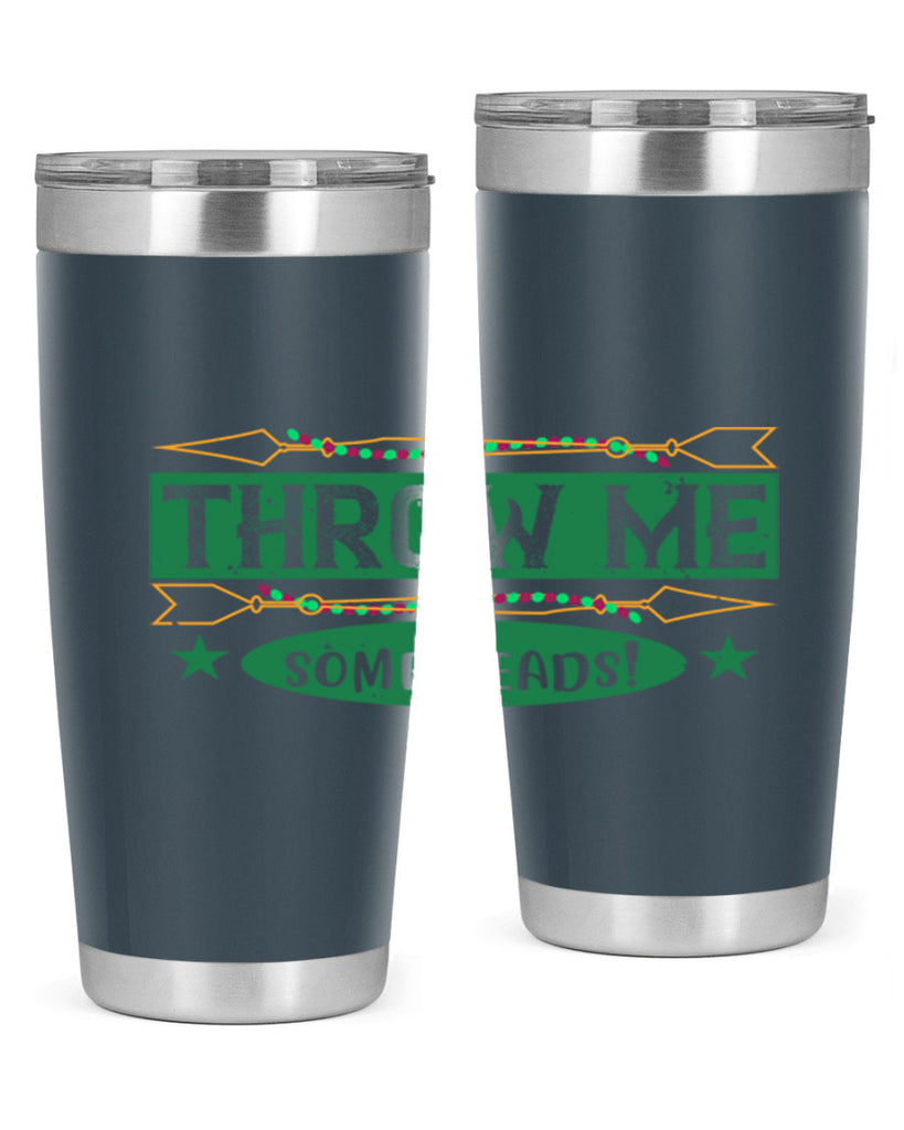 throw me some beads 34#- mardi gras- Tumbler