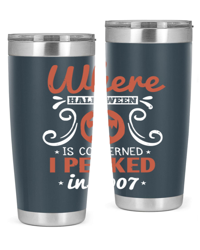 where halloween is 122#- halloween- Tumbler