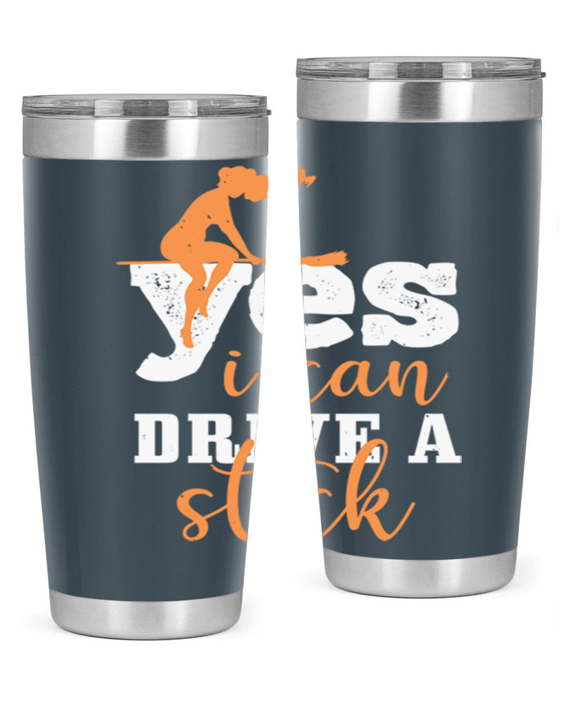 yesi can drive a stick 120#- halloween- Tumbler