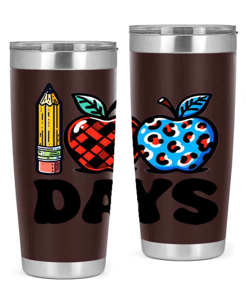100th day of school Apple 38#- 100 days of school- Tumbler