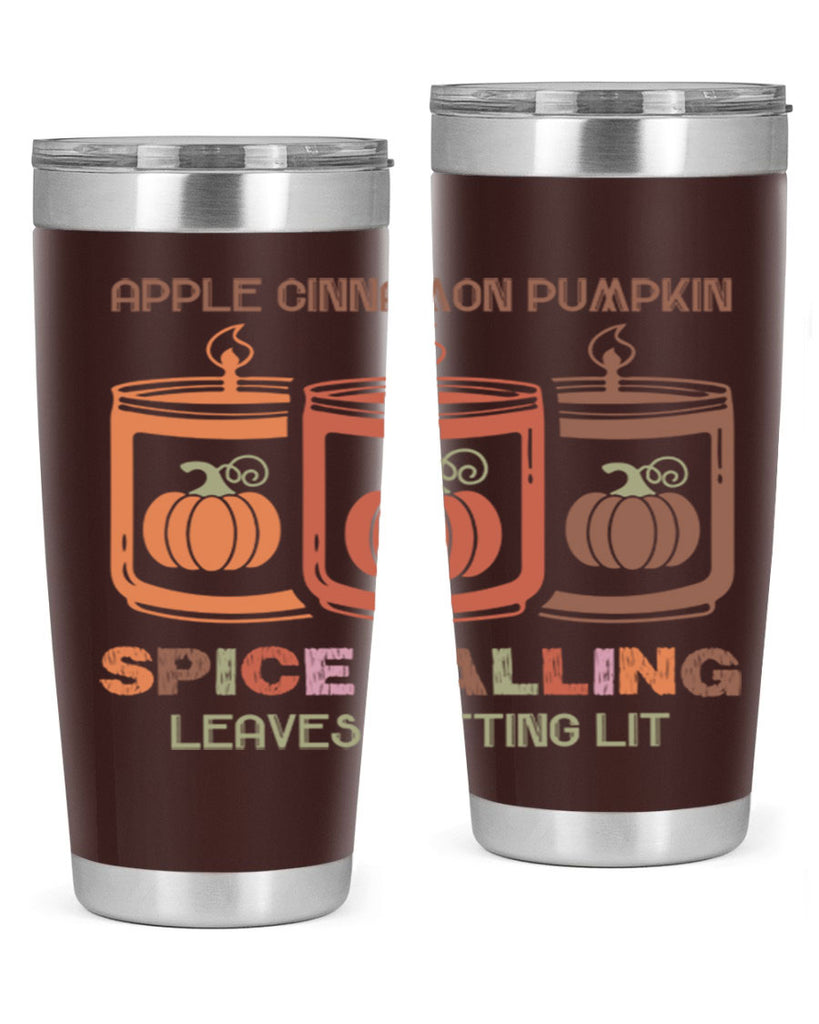 Apple Cinnamon Pumpkin Spice Falling Leaves Getting Lit 11#- fall- Tumbler