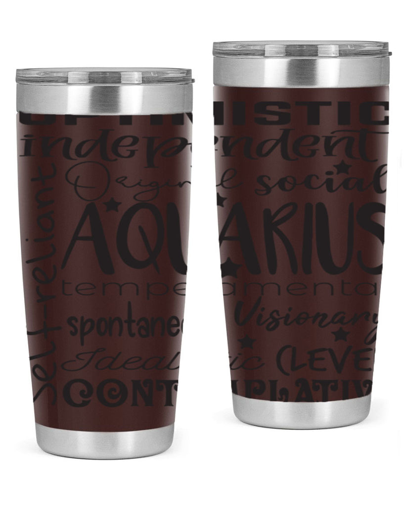 Aquarius 563#- zodiac- Tumbler