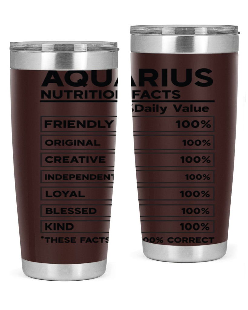 Aquarius Nutrition Facts 67#- zodiac- Tumbler