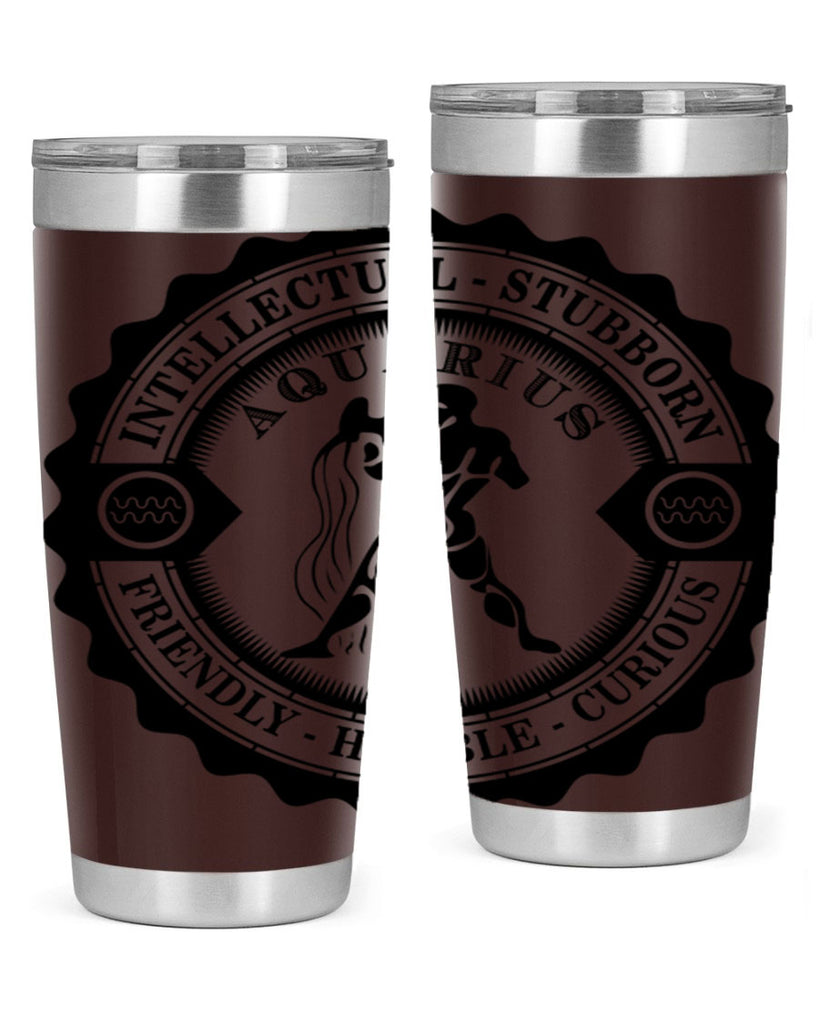 Aquarius balck 44#- zodiac- Tumbler