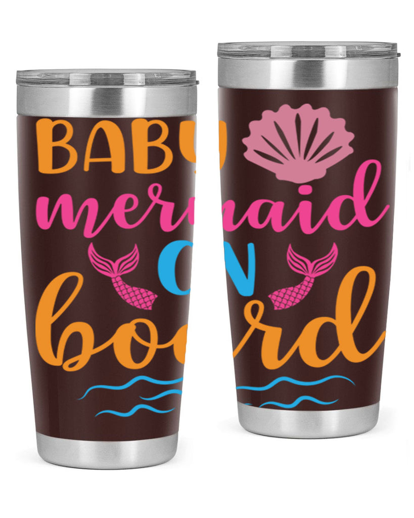 Baby Mermaid On Board 39#- mermaid- Tumbler