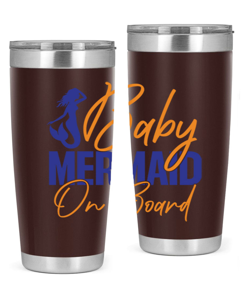 Baby Mermaid on Board 20#- mermaid- Tumbler