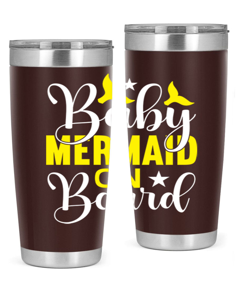 Baby Mermaid on Board 21#- mermaid- Tumbler