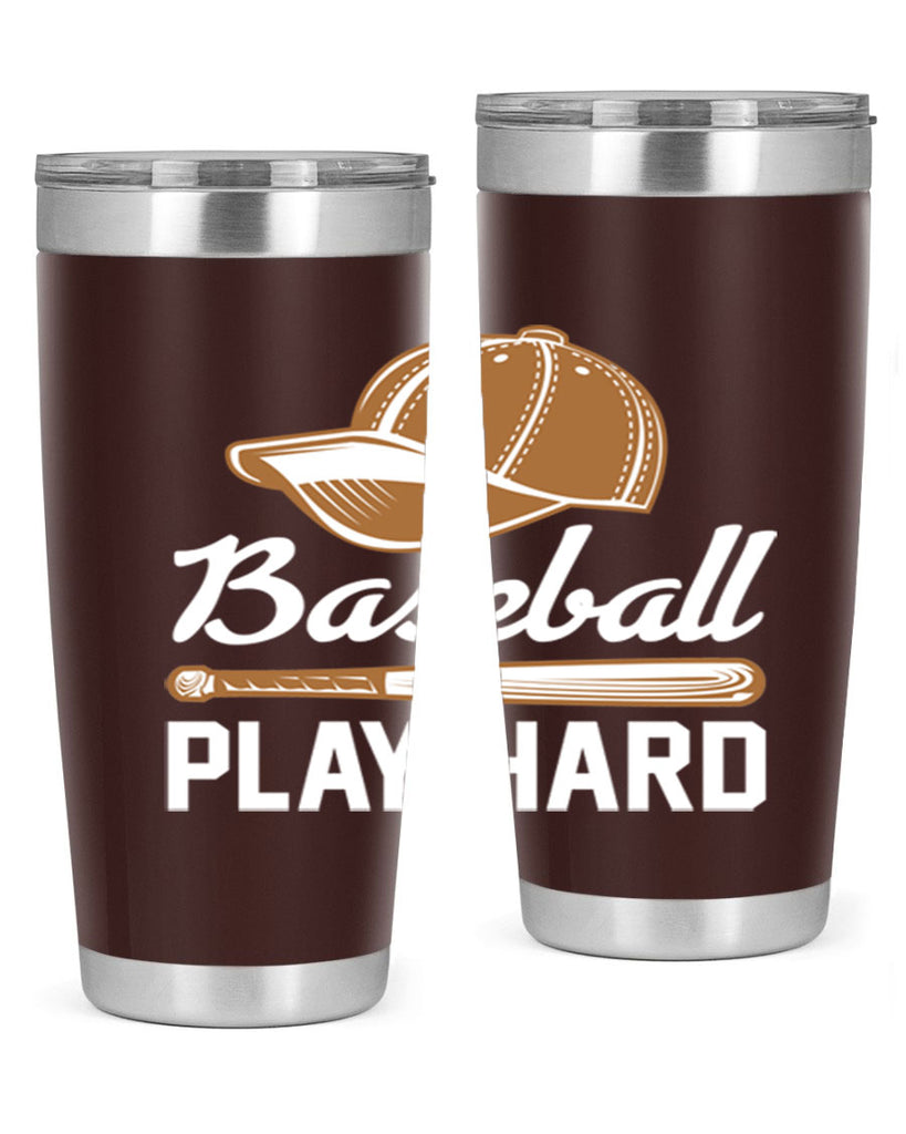 Baseball play 1444#- baseball- Tumbler