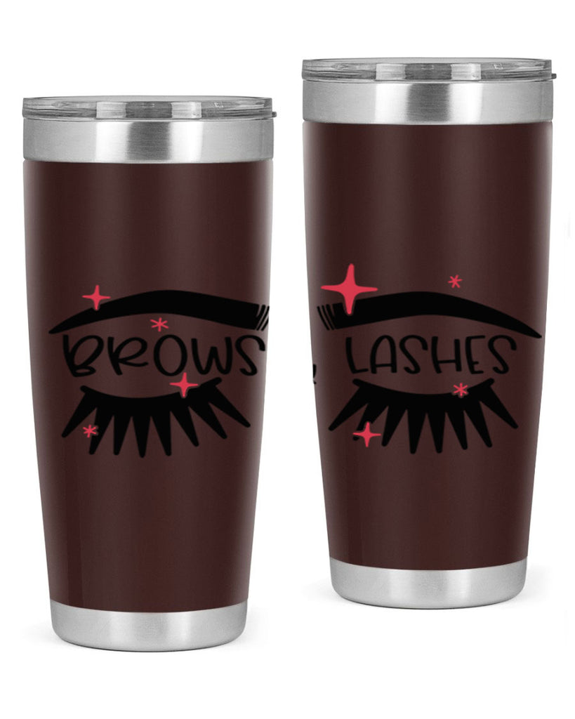 Brows Lashes Style 123#- make up- Tumbler