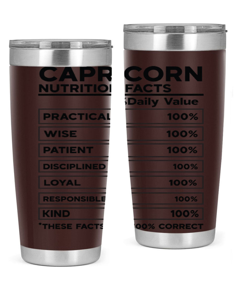 Capricorn Nutrition Facts 185#- zodiac- Tumbler