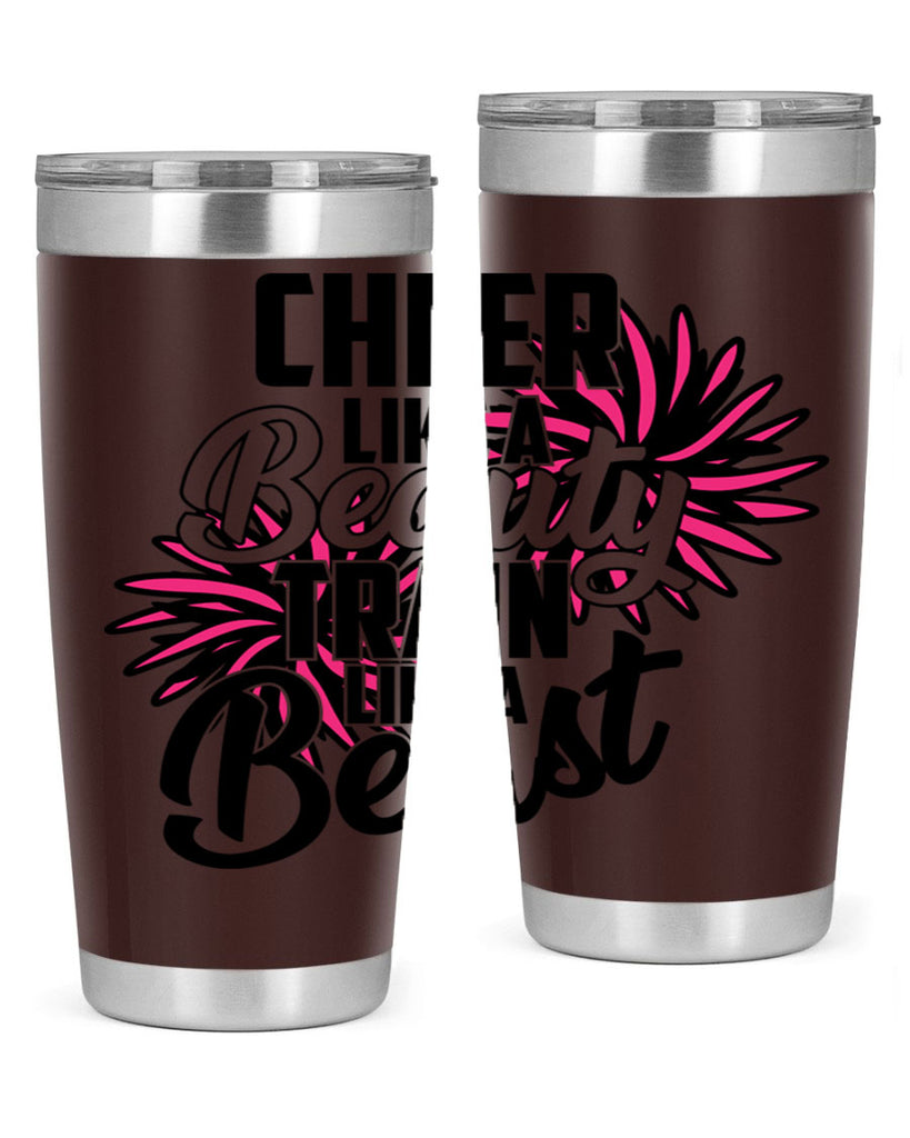 Cheer like a Beauty Train like a Beast 1388#- cheer- Tumbler