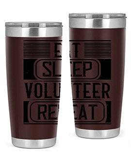 Eat Sleep Volunteer Repeat Style 15#- volunteer- Tumbler