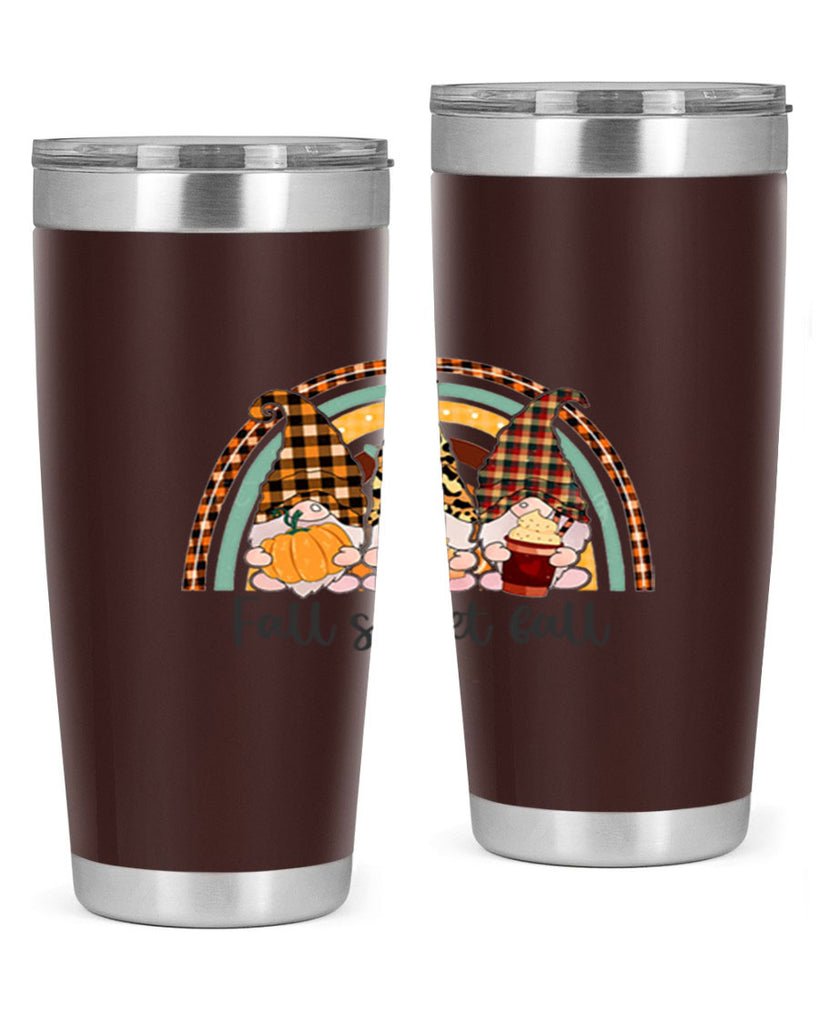 FallSweetFallGnomeRainbow 162#- fall- Tumbler