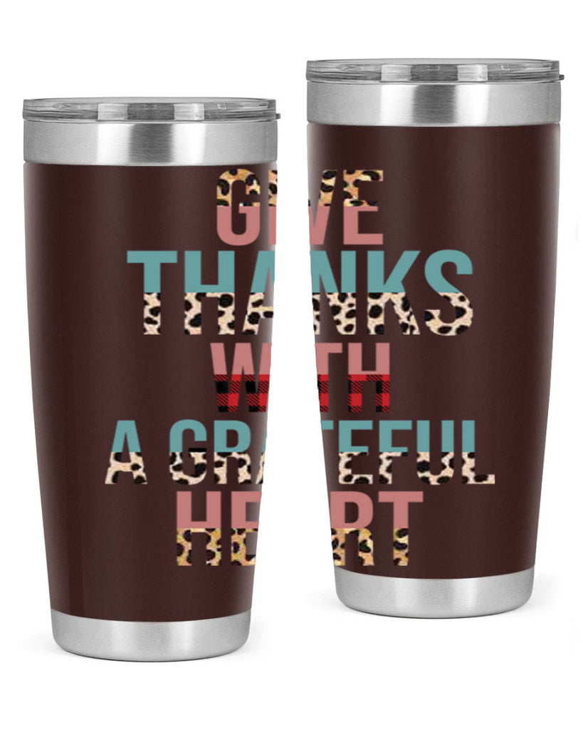Give thanks with a grateful heart 195#- fall- Tumbler