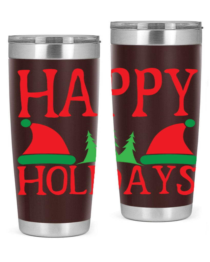 Happy Holidays 136#- winter- Tumbler