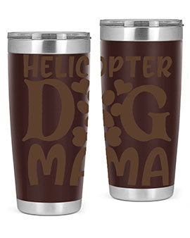 Helicopter Dog Mama Style 87#- dog- Tumbler