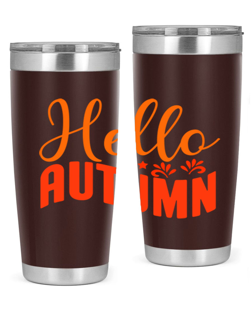 Hello Autumn Design 268#- fall- Tumbler