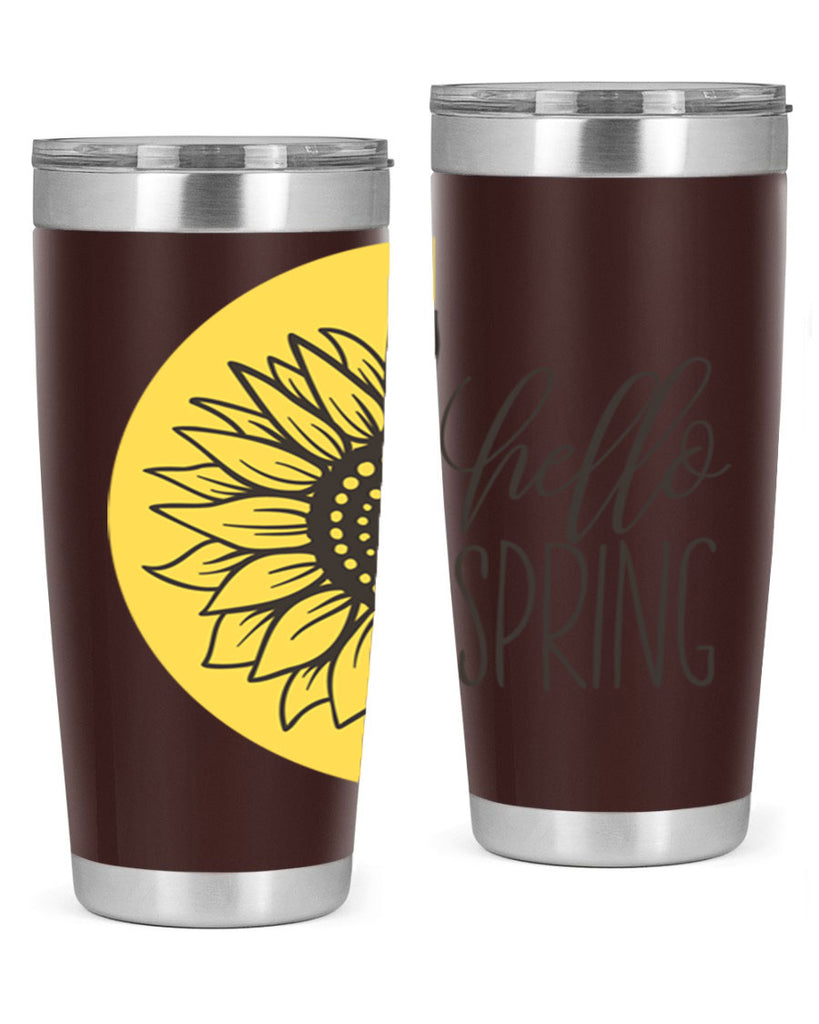 Hello spring half sunflower199#- spring- Tumbler