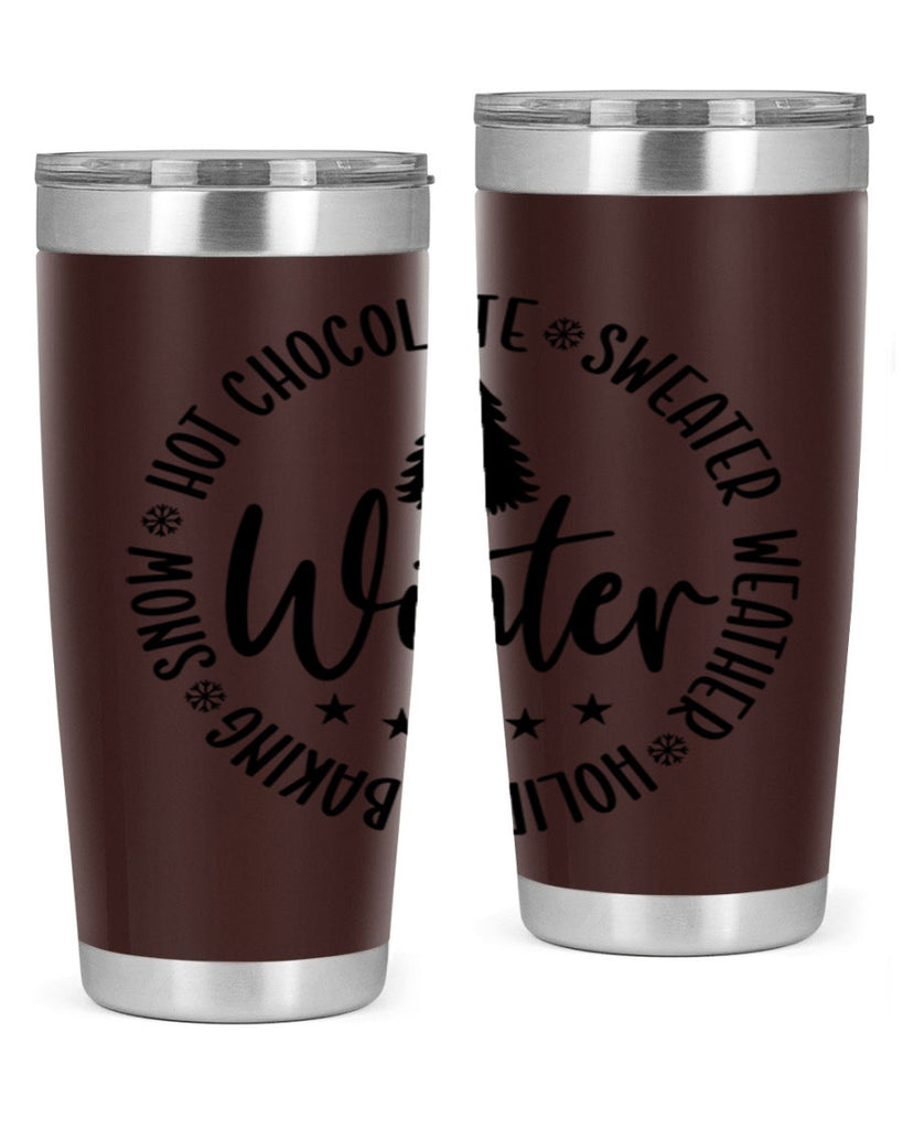 Hot Chocolate Sweater Weather Holiday Baking Snows196#- winter- Tumbler