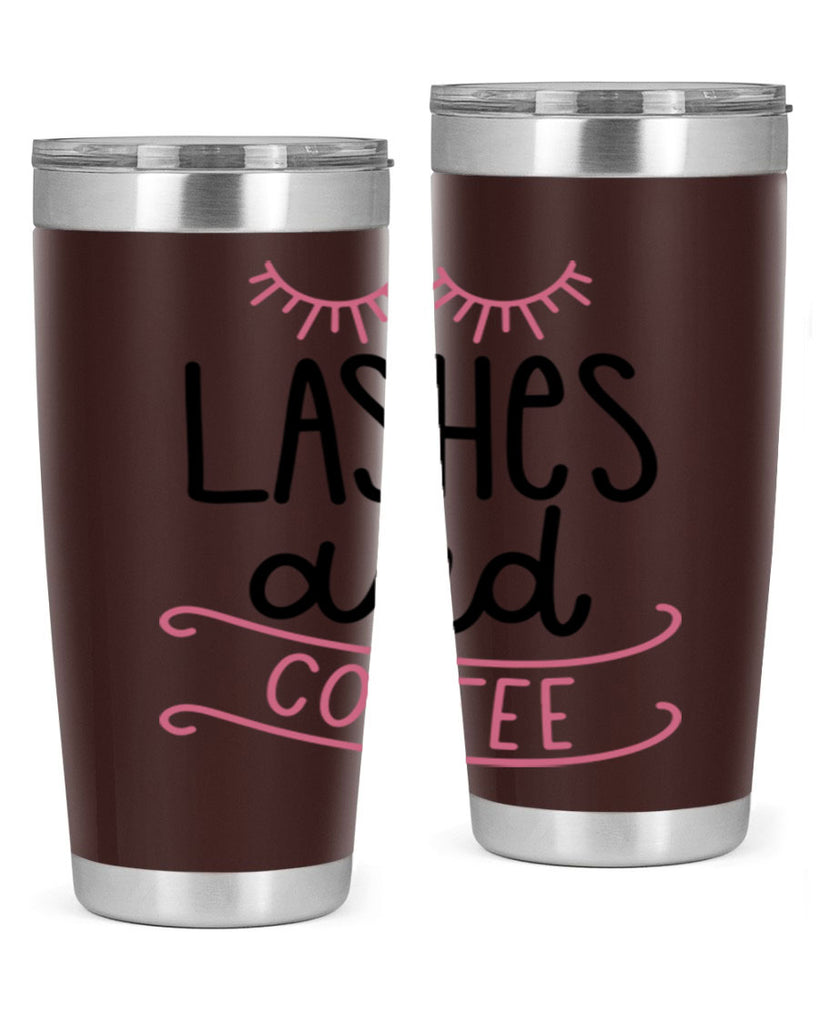 Lashes and Coffee Style 68#- make up- Tumbler