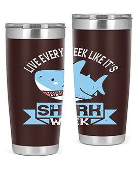 Live every week like it’s shark week Style 54#- shark  fish- Tumbler