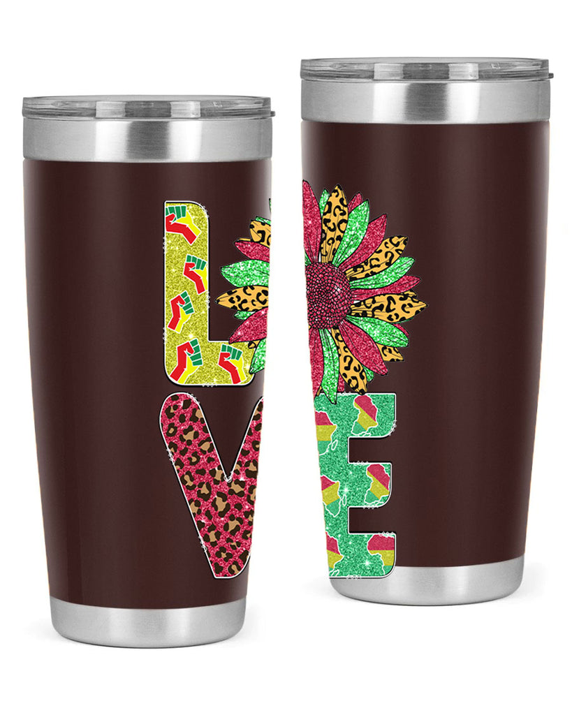 Love Juneteenth Day Fist Sunflower Png 7#- Juneteenth- tumbler