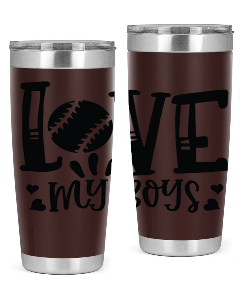 Love My Boys 2053#- baseball- Tumbler