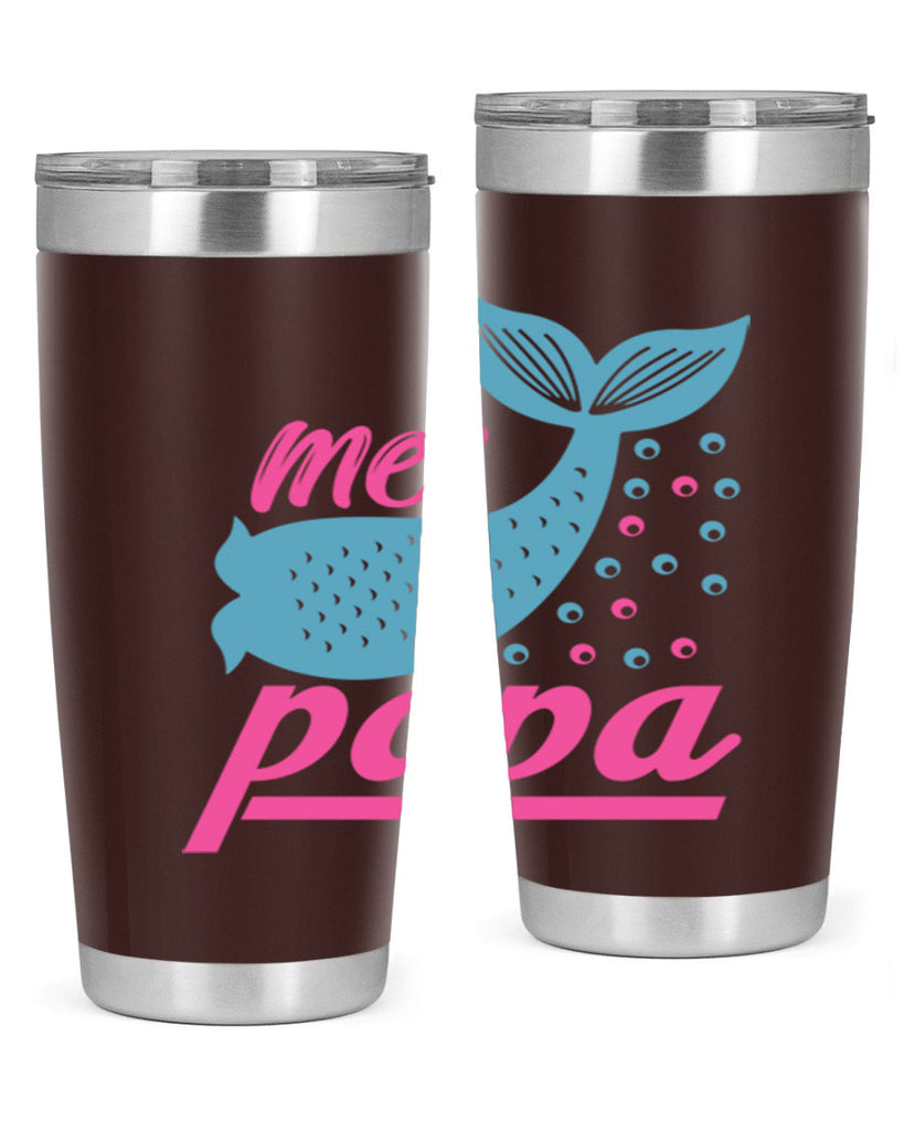 Mer Papa 344#- mermaid- Tumbler