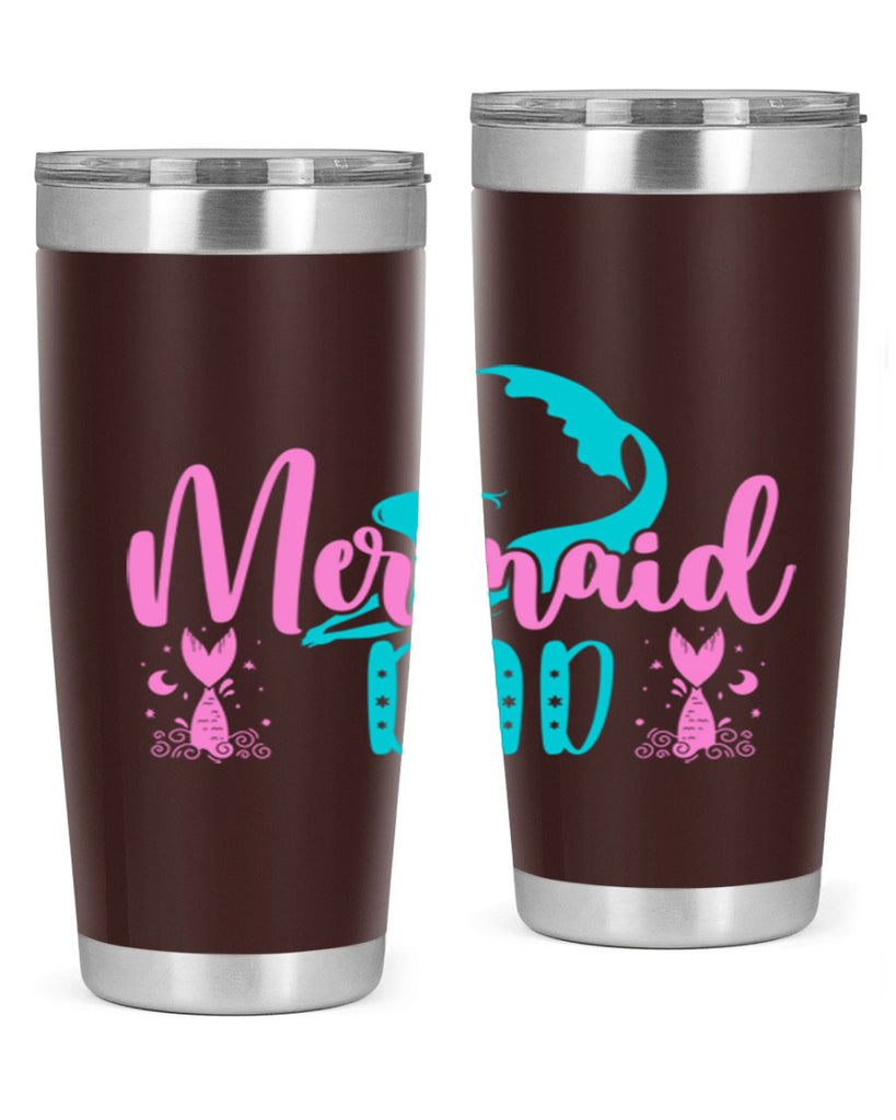 Mermaid Dad 356#- mermaid- Tumbler