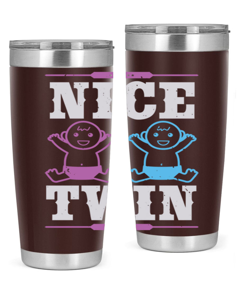 Nice Twin Style 26#- baby shower- tumbler