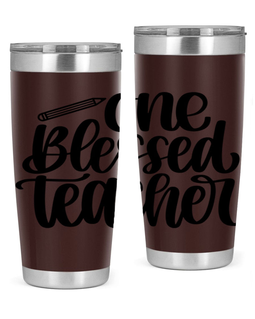 One Blessed Teacher Style 62#- teacher- tumbler