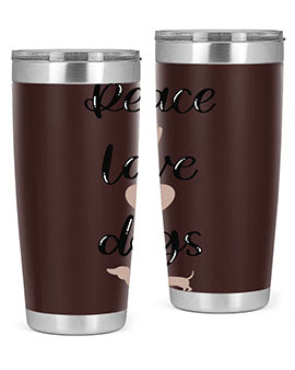 Peace Love Dogs Style 11#- dog- Tumbler