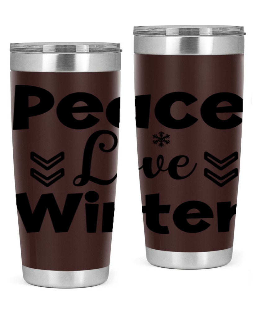Peace Love Winter333#- winter- Tumbler
