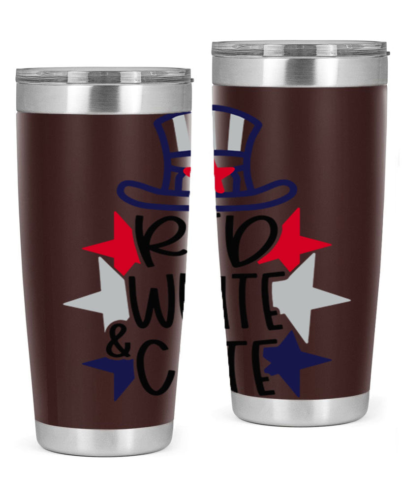 Red White Cute Style 169#- Fourt Of July- Tumbler