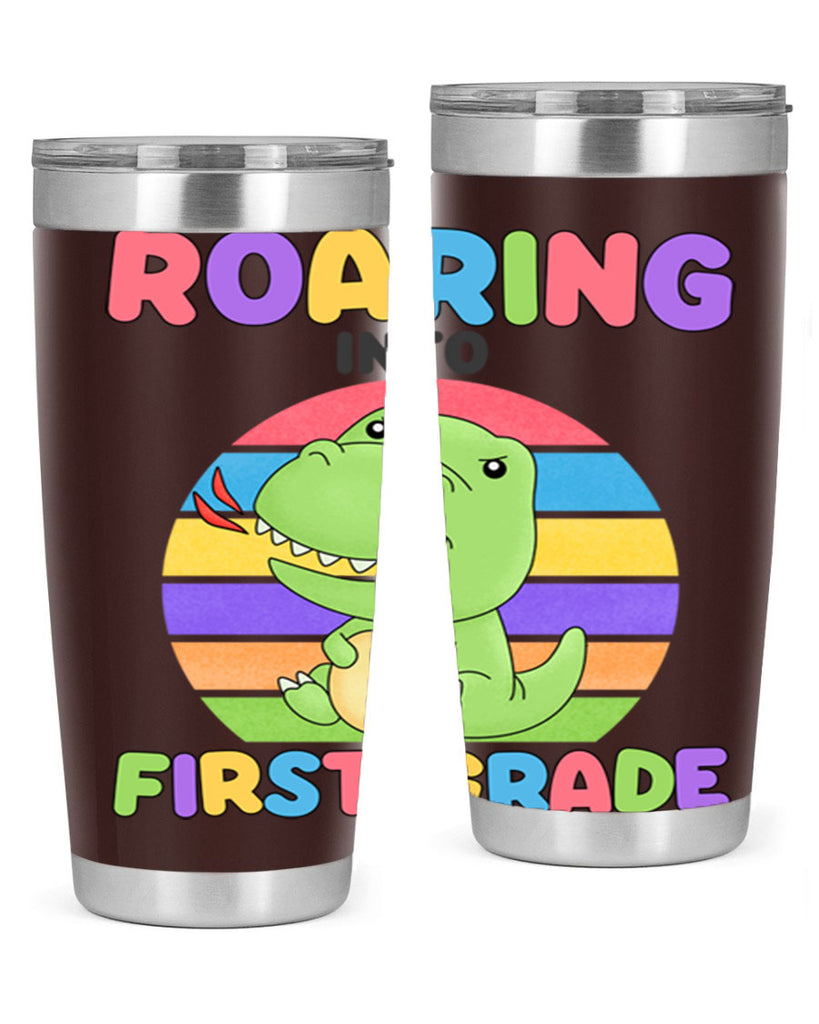 Roaring to 1st Grade Trex 2#- 1st grade- Tumbler