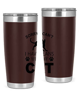Sorry I Cant Style 116#- cat- Tumbler