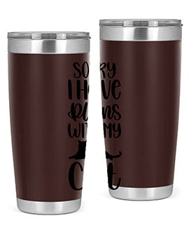 Sorry I Have Plans Style 105#- cat- Tumbler
