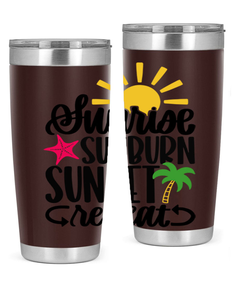 Sunrise Sunburn Sunset Repeat Style 16#- summer- Tumbler