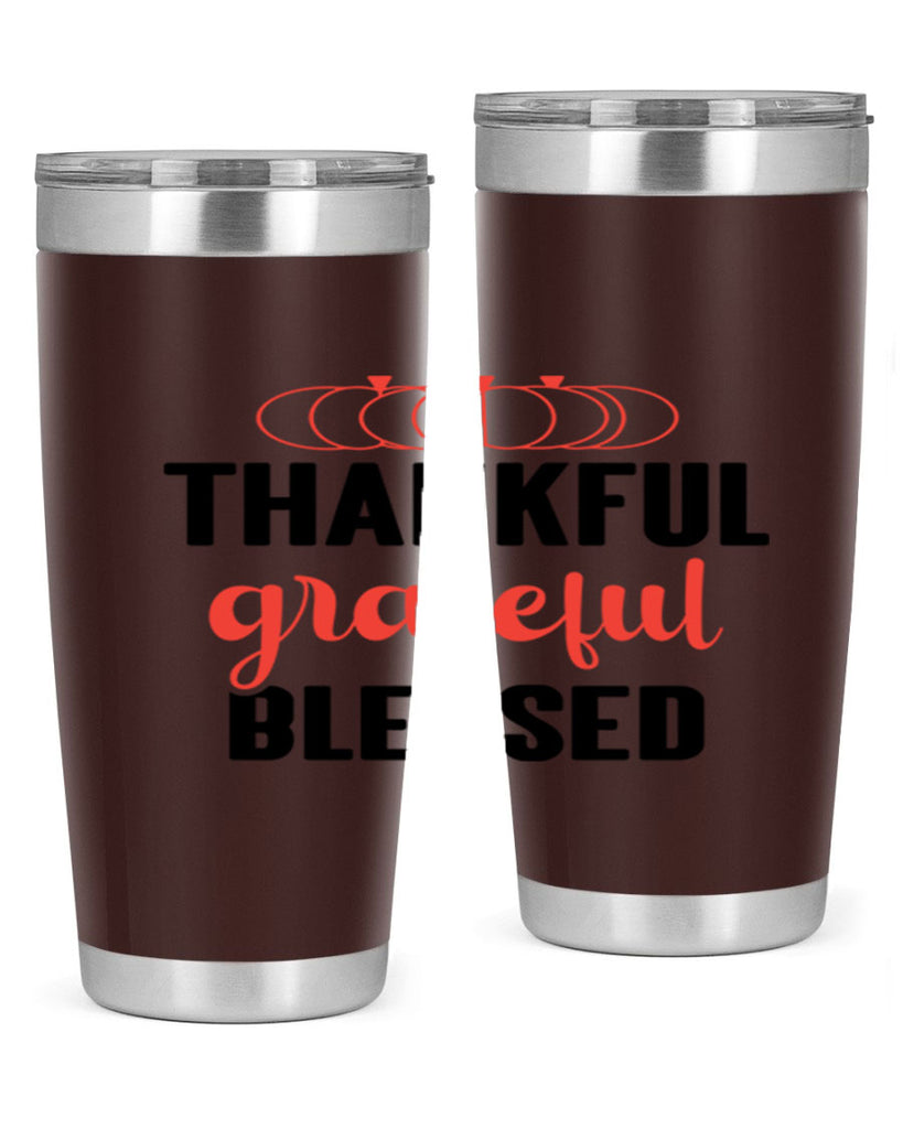 Thankful grateful blessed 603#- fall- Tumbler