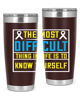 The most difficult thing in life is to know yourself Style 16#- self awareness- Tumbler