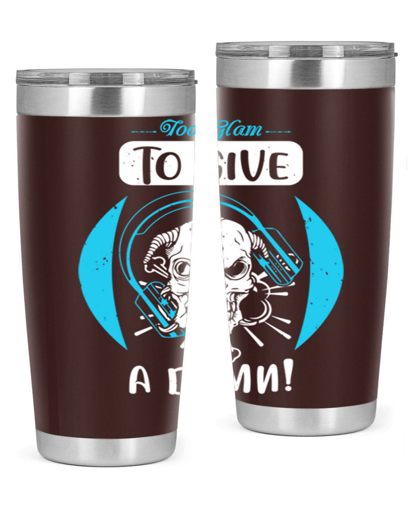 Too glam to give a damn Style 176#- make up- Tumbler