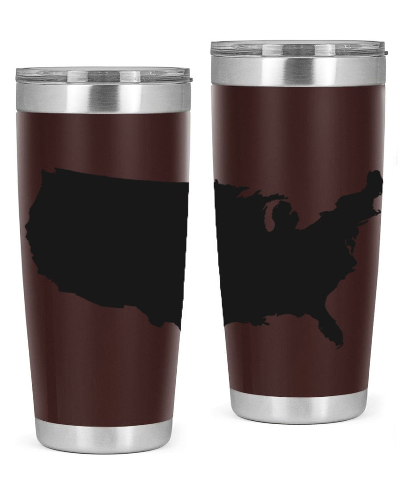 USA Solid Map Style 76#- Fourt Of July- Tumbler