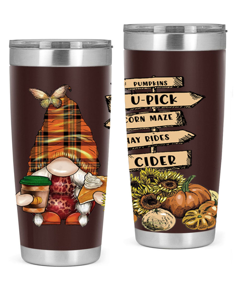 VintageFallGnome 625#- fall- Tumbler